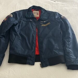 Reserved Navy Jacket with Red Lining